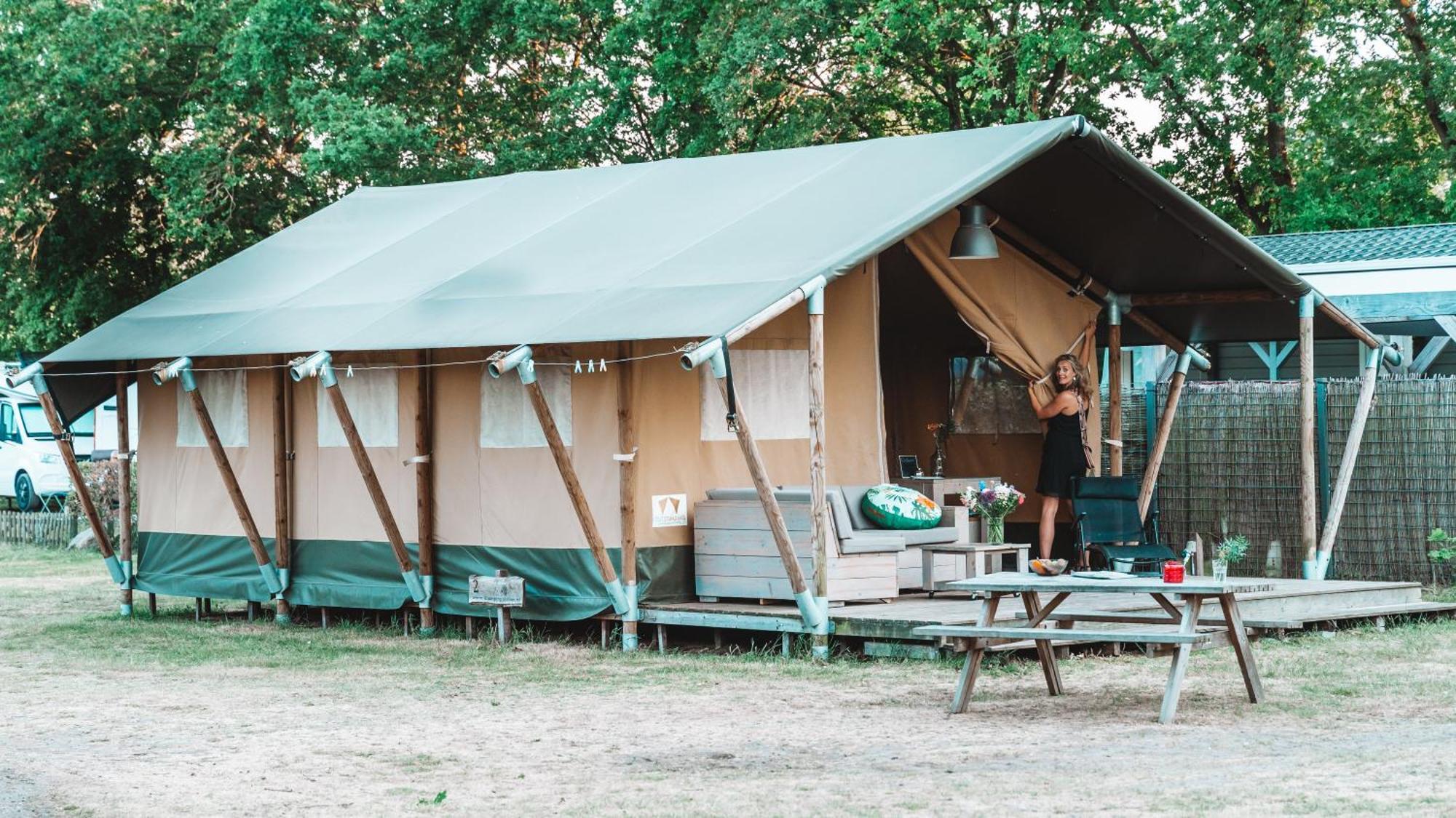 Glamping Holten luxe safaritent 2 Exteriör bild